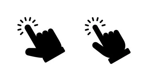 Hand click icon vector. pointer sign and symbol. hand cursor icon Illustrazione stock