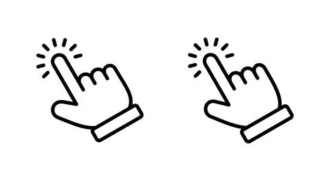 Hand click icon vector. pointer sign and symbol. hand cursor icon Illustrazione stock