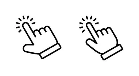 Hand click icon vector. pointer sign and symbol. hand cursor icon Illustrazione stock