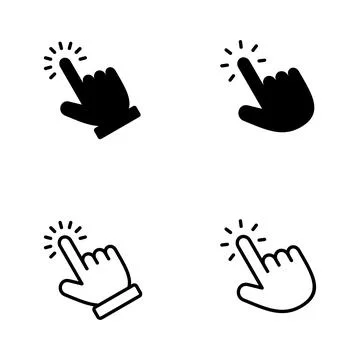 Hand click icon vector. pointer sign and symbol. hand cursor icon Stock Illustration