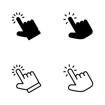 Hand click icon vector. pointer sign and symbol. hand cursor icon 스톡 일러스트