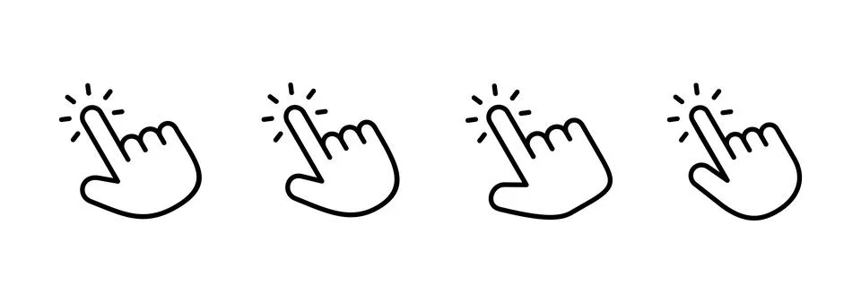 Hand click icon vector. pointer sign and symbol. hand cursor icon 스톡 일러스트