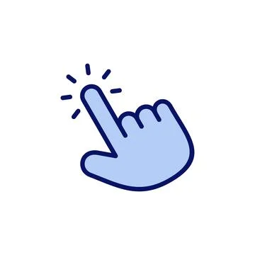 Hand click icon vector. pointer sign and symbol. hand cursor icon Illustrazione stock