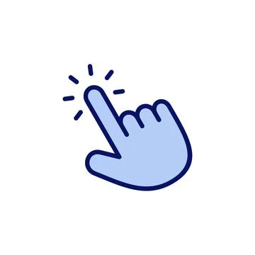 Hand click icon vector. pointer sign and symbol. hand cursor icon Stock Illustration
