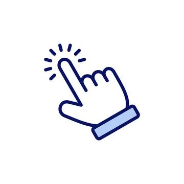 Hand click icon vector. pointer sign and symbol. hand cursor icon Illustrazione stock