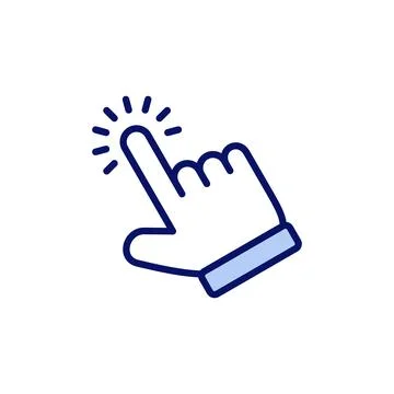 Hand click icon vector. pointer sign and symbol. hand cursor icon イラスト素材