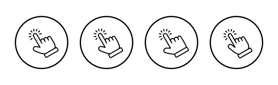 Hand click icon vector. pointer sign and symbol. hand cursor icon Stock Illustration