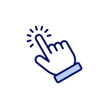 Hand click icon vector. pointer sign and symbol. hand cursor icon 스톡 일러스트