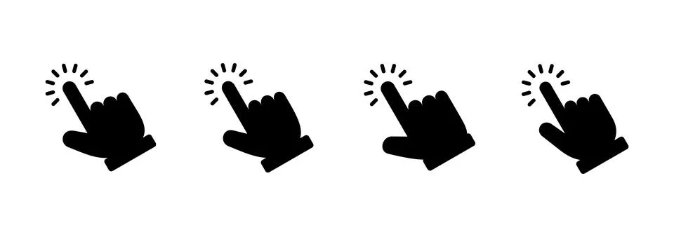 Hand click icon vector. pointer sign and symbol. hand cursor icon 스톡 일러스트