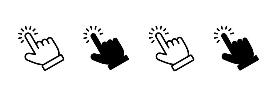 Hand click icon vector. pointer sign and symbol. hand cursor icon Stock Illustration