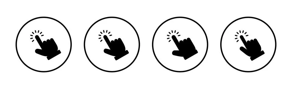 Hand click icon vector. pointer sign and symbol. hand cursor icon イラスト素材