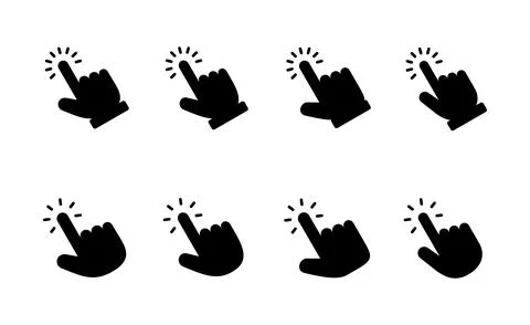 Hand click icon vector. pointer sign and symbol. hand cursor icon 스톡 일러스트