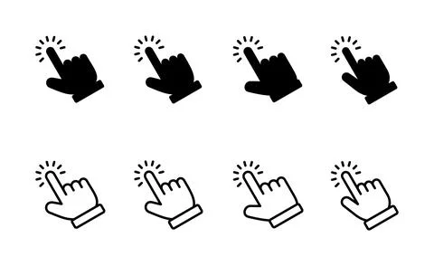 Hand click icon vector. pointer sign and symbol. hand cursor icon 스톡 일러스트