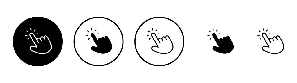 Hand click icon vector. pointer sign and symbol. hand cursor icon 스톡 일러스트
