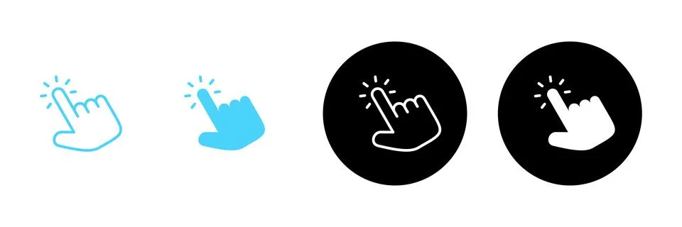 Hand click icon vector. pointer sign and symbol. hand cursor icon Stock Illustration