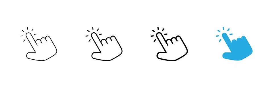 Hand click icon vector. pointer sign and symbol. hand cursor icon Stock Illustration
