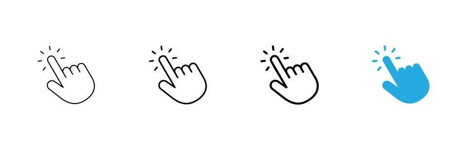 Hand click icon vector. pointer sign and symbol. hand cursor icon Stock Illustration