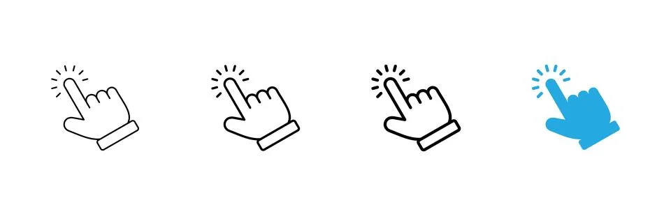 Hand click icon vector. pointer sign and symbol. hand cursor icon Stock Illustration