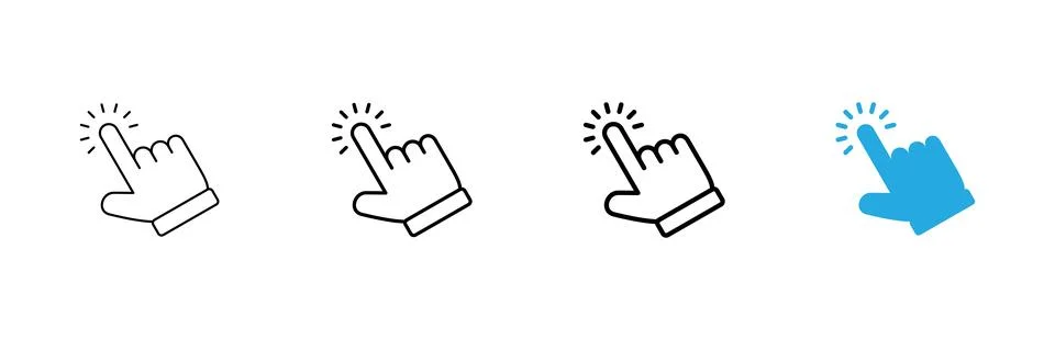 Hand click icon vector. pointer sign and symbol. hand cursor icon Stock Illustration