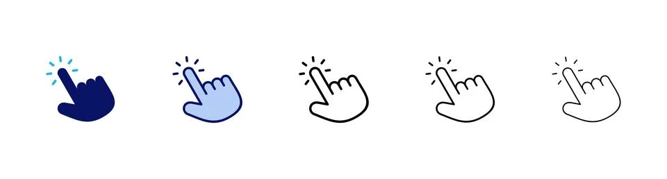Hand click icon vector. pointer sign and symbol. hand cursor icon Stock-Illustration