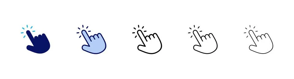 Hand click icon vector. pointer sign and symbol. hand cursor icon Stock-Illustration