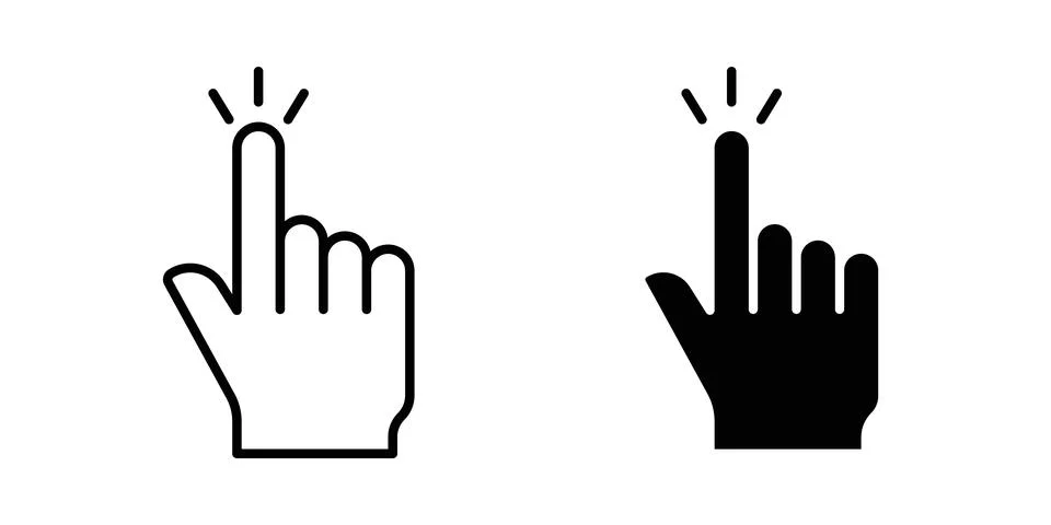 Hand click icon vector symbol graphics 스톡 일러스트