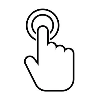 Hand click icon vector. Touch icon symbol Stock Illustration