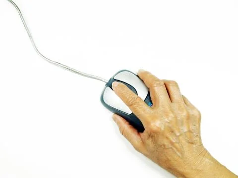 Hand click mouse Stock Photos