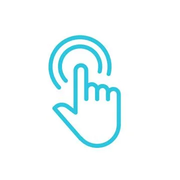 Hand click pointer Icon, from blue icon set. Stock Illustration