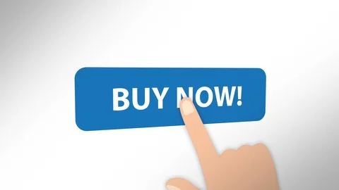 Hand Clicking  "Buy Now!" Button Stock Footage 118855313