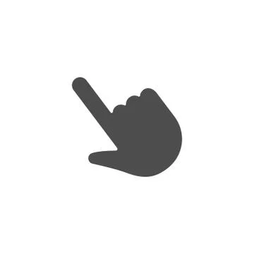 Hand clicking icon, flat vector Stock Illustration