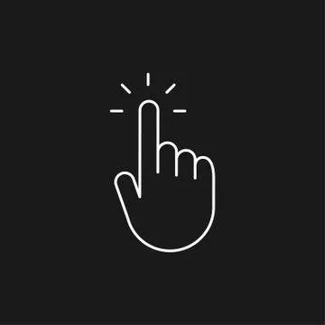 Hand clicking icon Stock Illustration