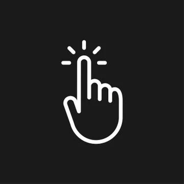 Hand clicking icon Stock Illustration