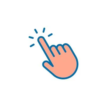 Hand clicking icon Illustrazione stock