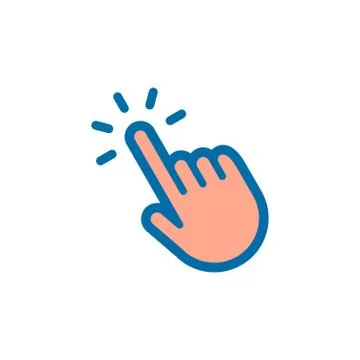 Hand clicking icon Illustrazione stock