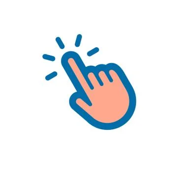 Hand clicking icon Stock Illustration
