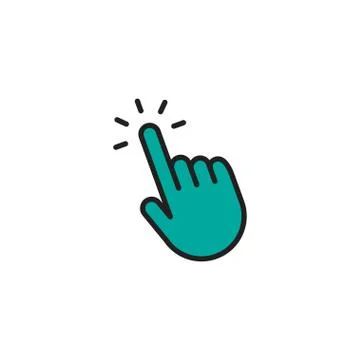 Hand clicking icon Stock Illustration
