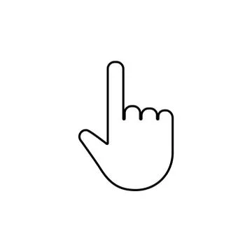 Hand clicking icon Illustrazione stock