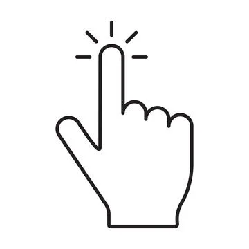 Hand clicking icon vector for graphic design, logo, web site, social media, m Stock Illustration