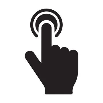 Hand clicking icon vector for graphic design, logo, web site, social media, m Stock Illustration
