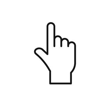 Hand clicking logo sign vector outline Stock Illustration