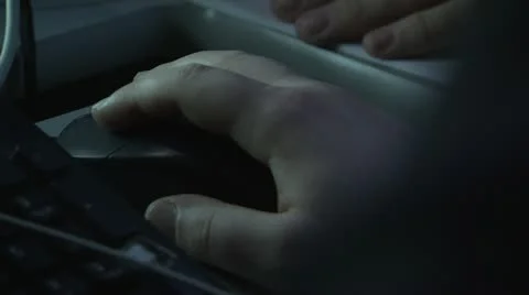 Hand clicking Mouse Stock Footage 20504940