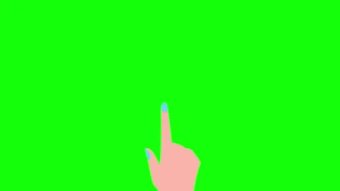 Hand Clicking Screen Animation on Green Screen Vídeo Stock 335181265