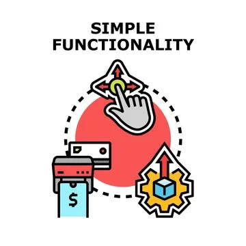 Hand clicking for simple functionality and easy user experience Stock Illustration