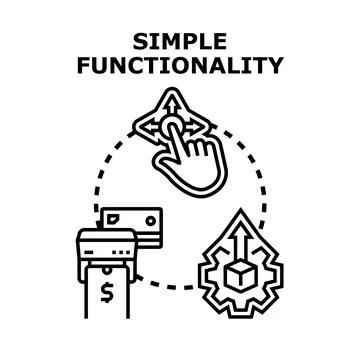 Hand clicking for simple functionality and easy user experience Stock Illustration