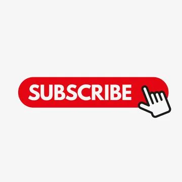 Hand clicking on subscribe button. Vector icon. Stock Illustration