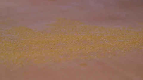 Hand close up with flour Stock Footage 87747168