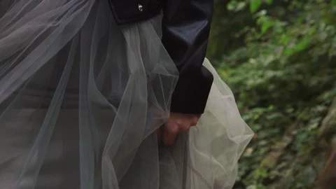 Hand close up shot of a bride Stock Footage 116264785