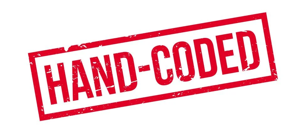 Hand-coded rubber stamp Stockillustratie