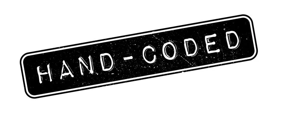 Hand-coded rubber stamp 库存插图